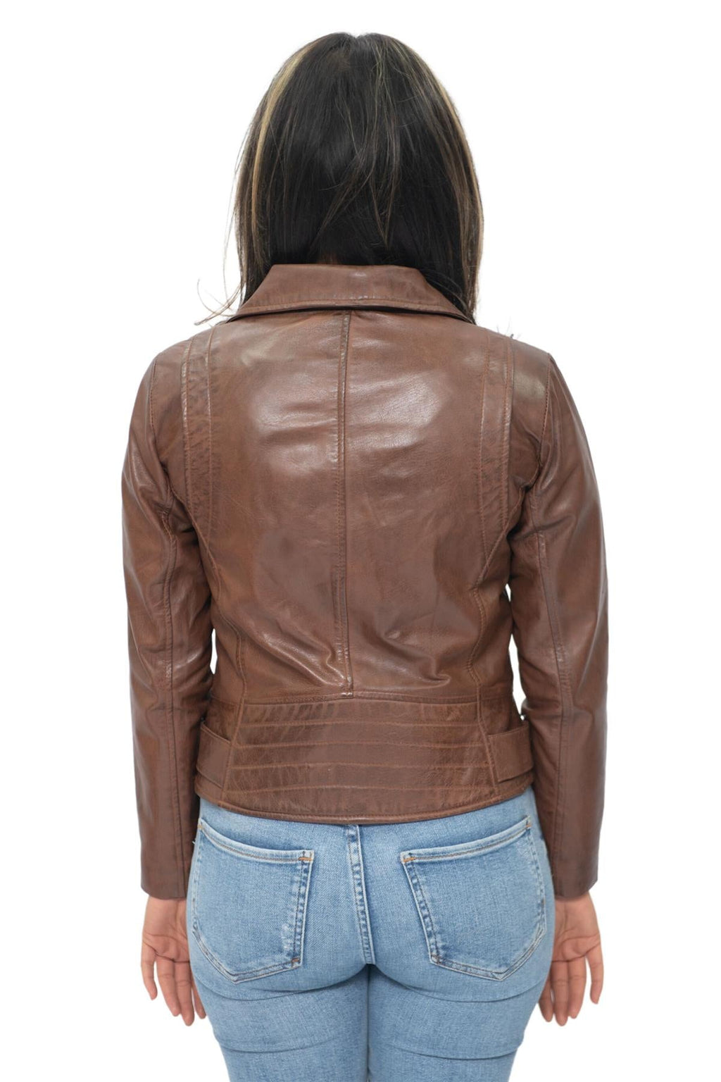Womens Leather Biker Jacket-Stockholm