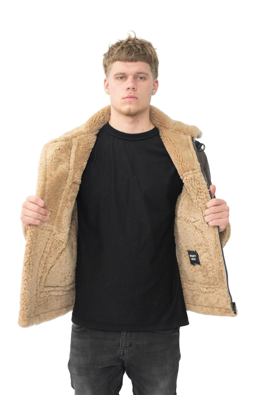 Mens B3 Shearling Sheepskin Aviator Jacket-Gloucester