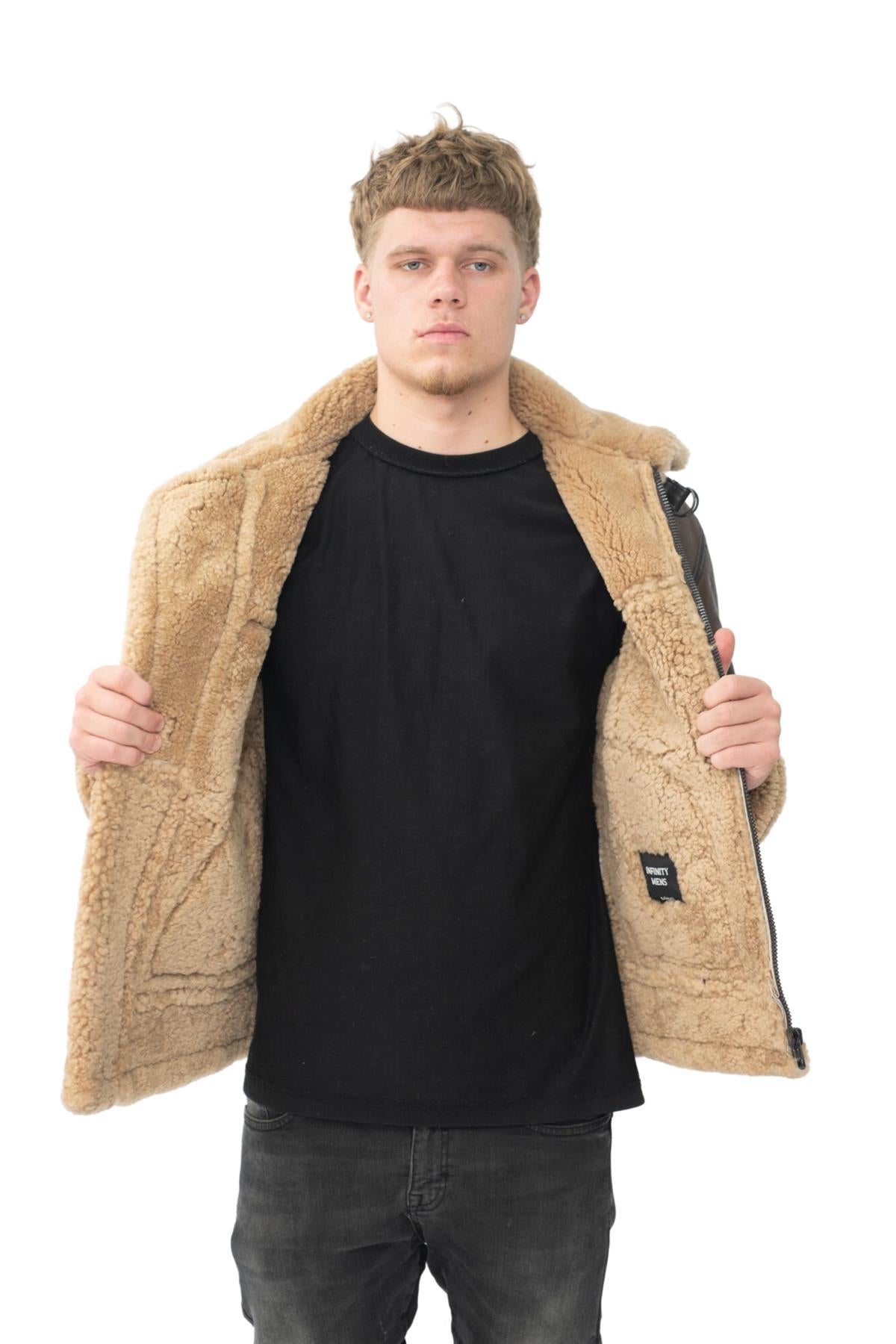 Mens B3 Shearling Sheepskin Aviator Jacket-Gloucester