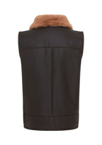 Mens Aviator Shearling Bomber Gilet - Ambler