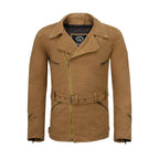 Eddie Tan Mens Motorcycle Biker Long Cotton Jacket quarter length