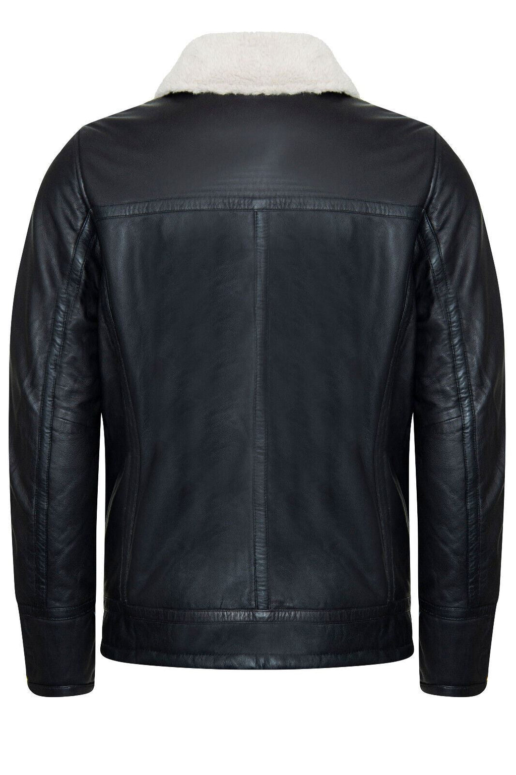 Men's Leather Quilted Biker Puffer Jacket - Brasília