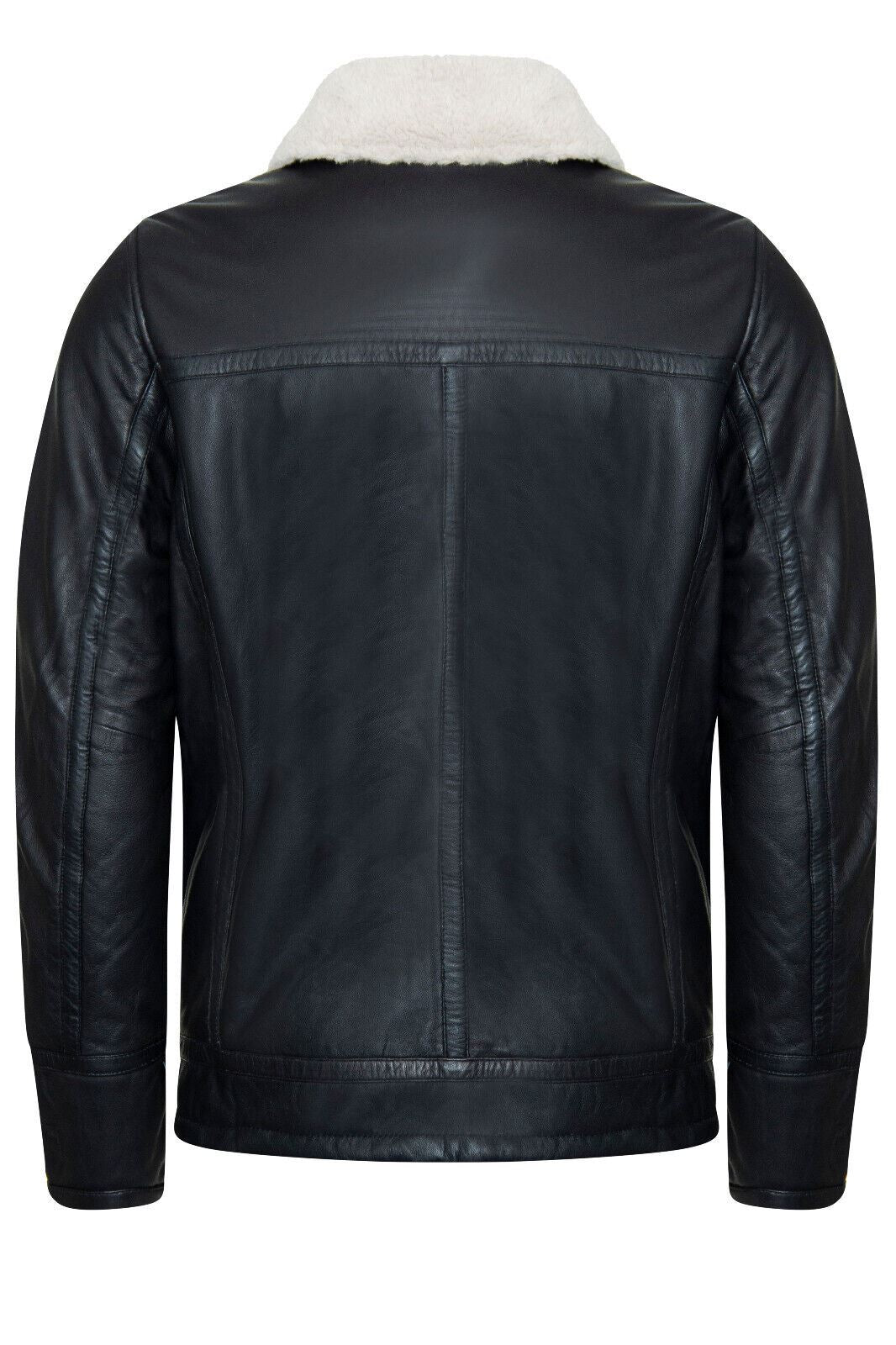 Men's Leather Quilted Biker Puffer Jacket - Brasília