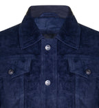 Mens Goat Suede Leather Jeans Jacket-Adelaide
