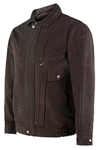 Mens Leather Bluson Tailored Bomber Jacket