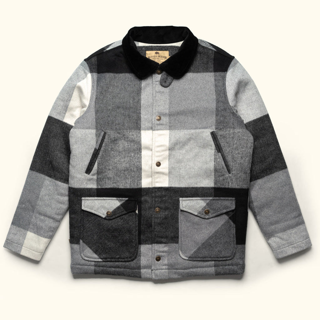 Ellis Wool Jacket | Gray Valley Plaid and Corduroy
