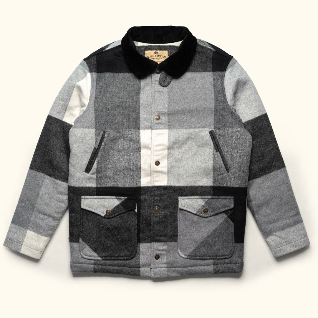 Ellis Wool Jacket | Gray Valley Plaid and Corduroy