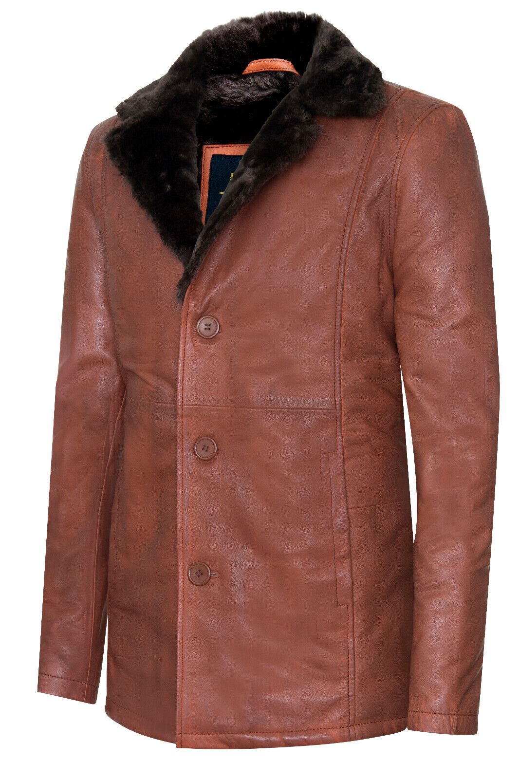 Mens Reefer Leather Jacket - Tadcaster