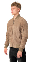 Mens Goat Suede MA-1 Bomber Jacket-Auckland