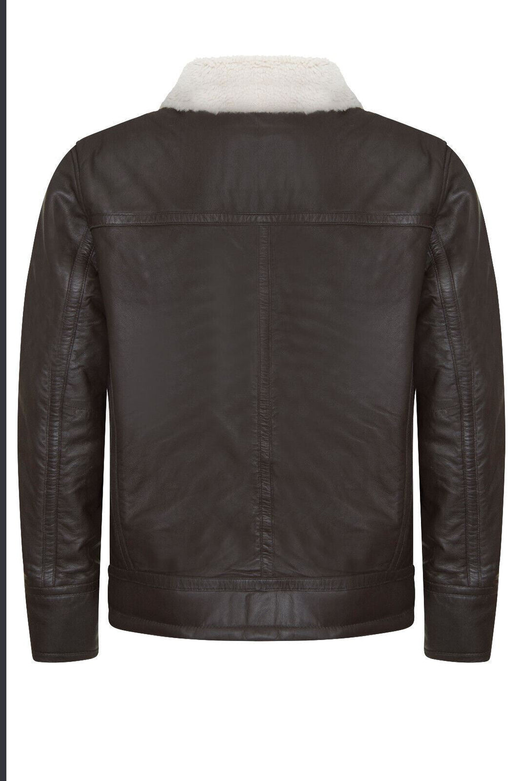 Men's Leather Quilted Biker Puffer Jacket - Brasília