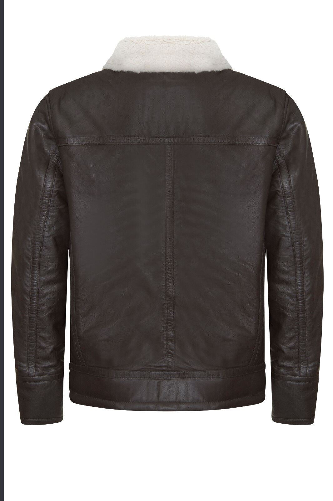 Men's Leather Quilted Biker Puffer Jacket - Brasília