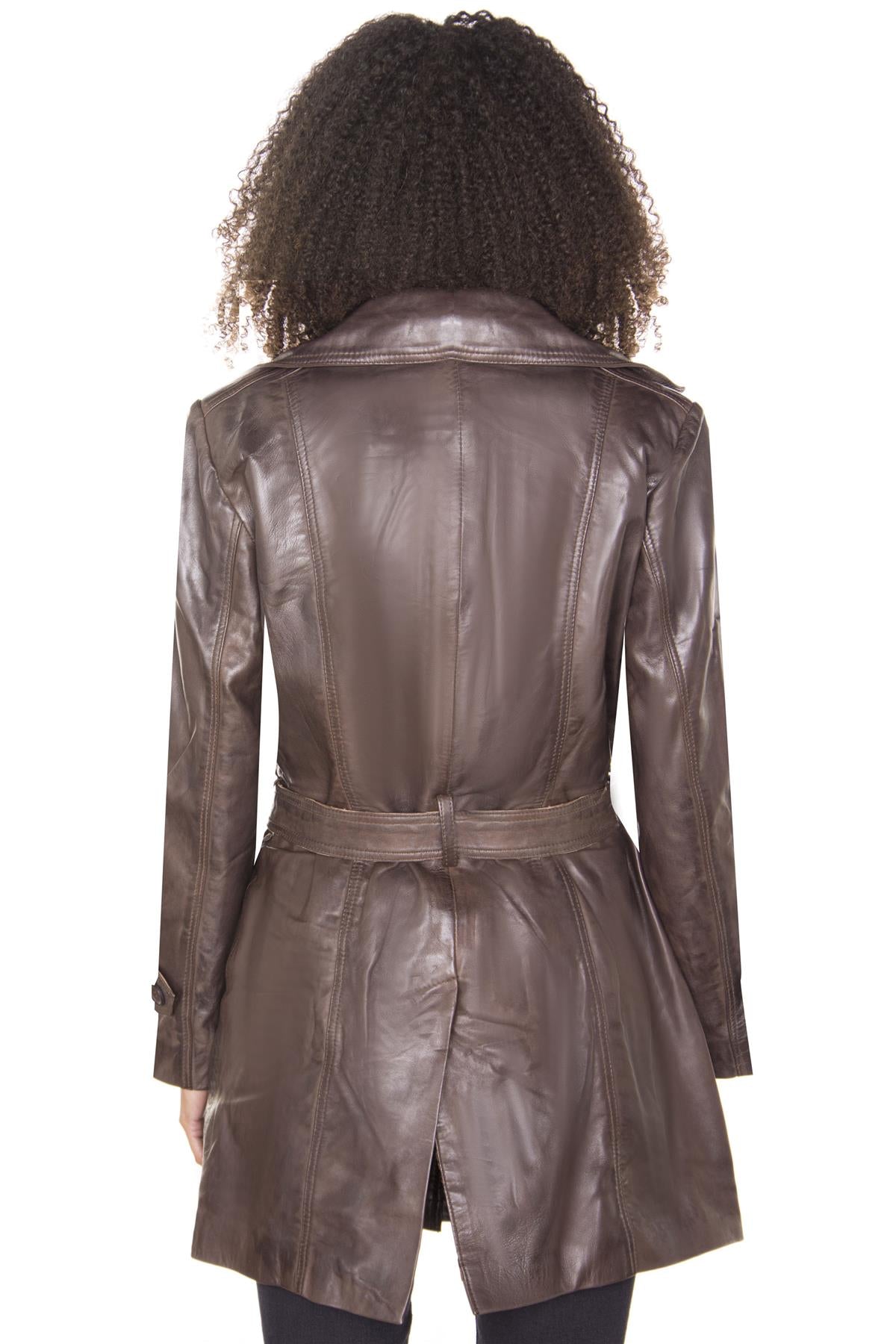 Womens 3/4 Length Trench Coat-Ranchi