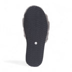 Women's Sheepskin Slippers Grey Warm Winter Fur Sliders - Nordic