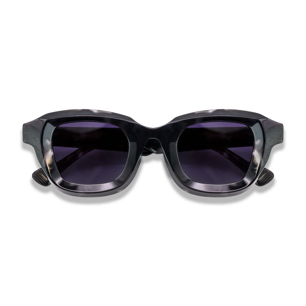 De-Gamme Black Geometric Frame Polarized Sunglasses - Milan