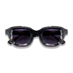 De-Gamme Black Geometric Frame Polarized Sunglasses - Milan