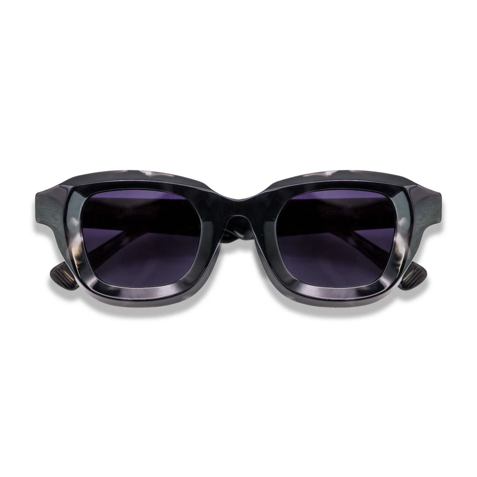 De-Gamme Black Geometric Frame Polarized Sunglasses - Milan