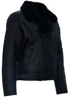 Mens Sheepskin Leather WW2 Bomber Jacket-Tucson