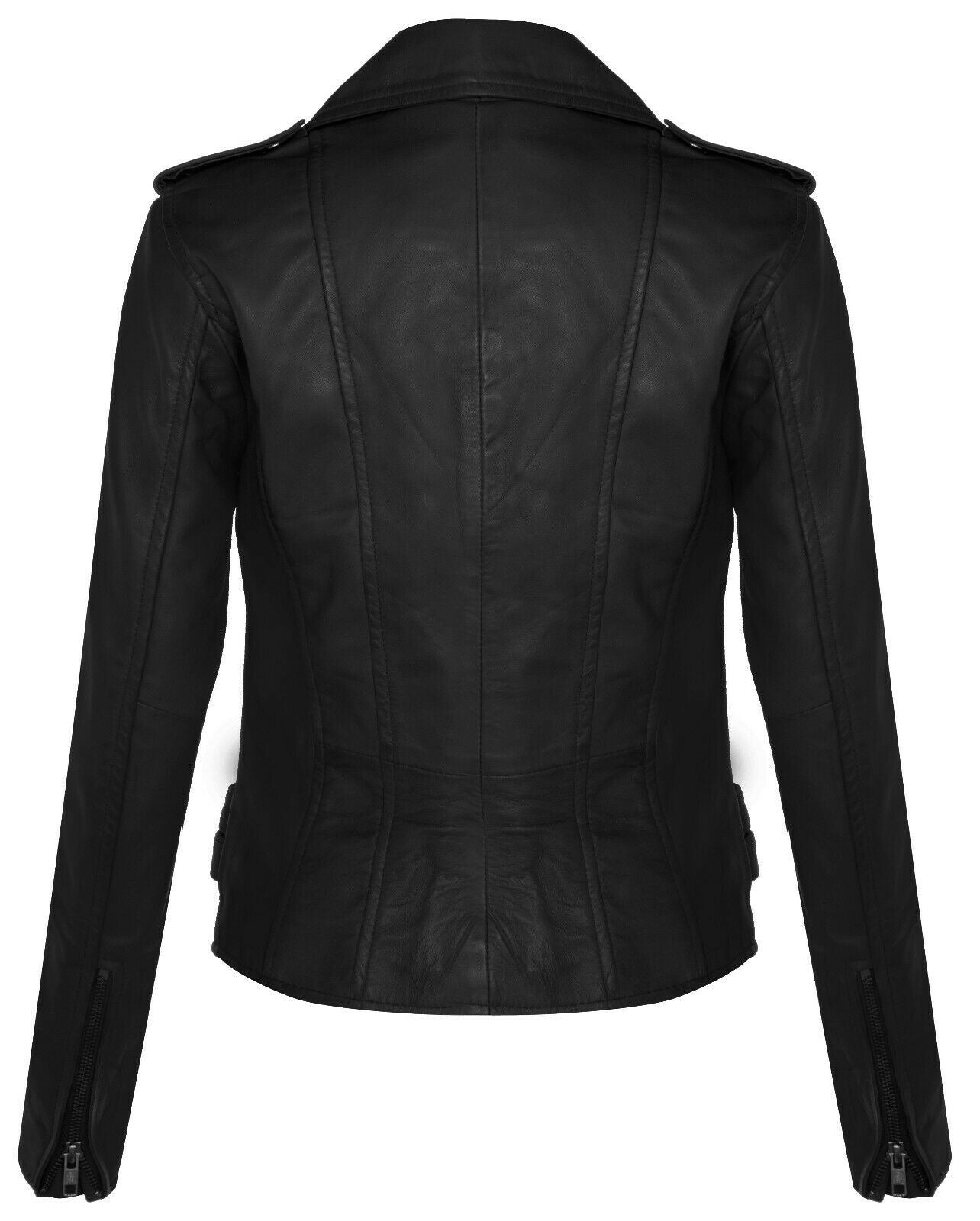 Womens Leather Brando Biker Jacket - Orlando