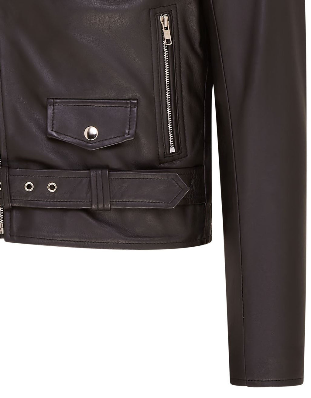 Mens Classic Brando Leather Biker Jacket - Heinola