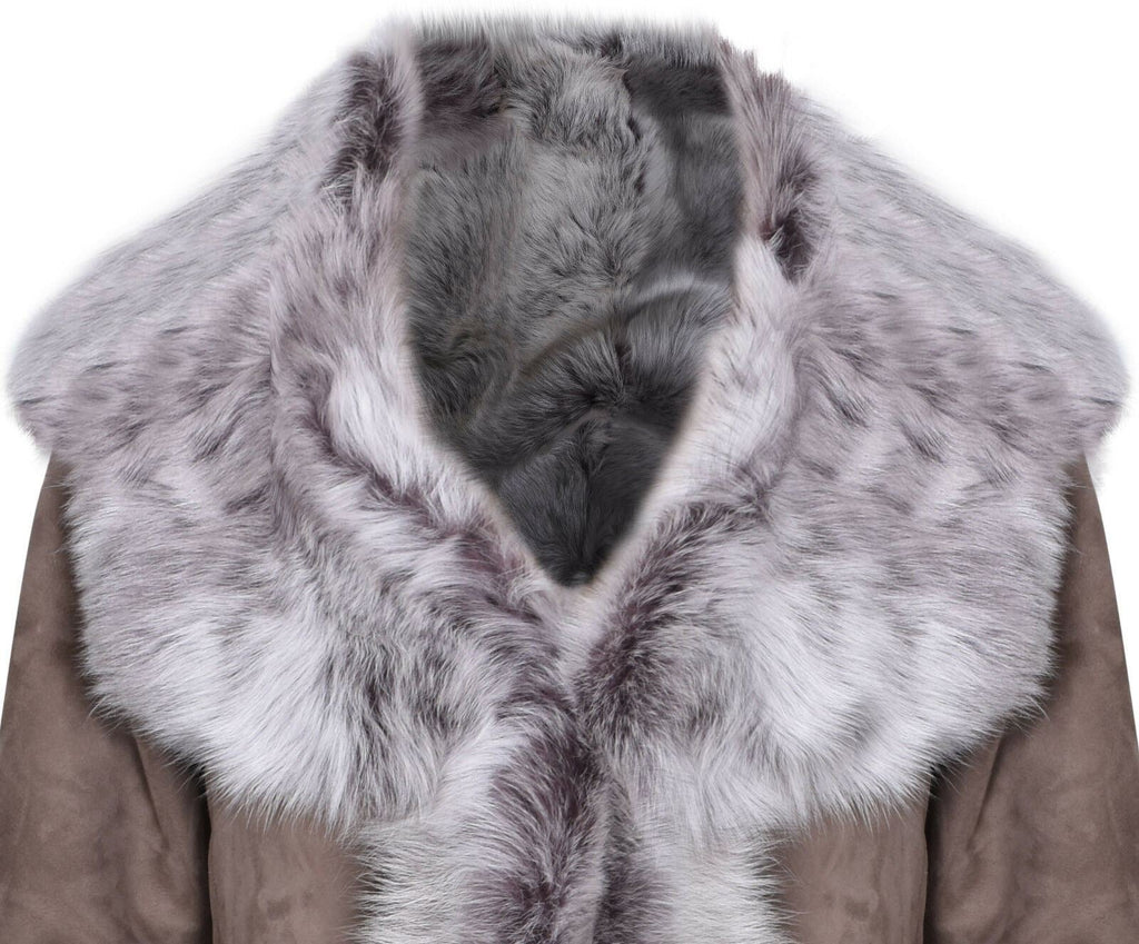 Womens Toscana Sheepskin Suede Trench Coat-Tbilisi