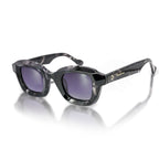 De-Gamme Black Geometric Frame Polarized Sunglasses - Milan
