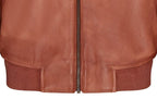 Mens Soft Leather MA-1 Varsity Bomber Jacket