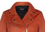 Womens Classic Leather Brando Biker Jacket-Loughton