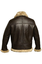Alberto Brown B3 Shearling Aviator Leather Bomber Jacket