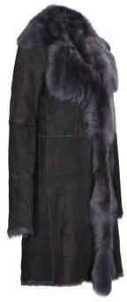 Womens Toscana Sheepskin Suede Trench Coat-Tbilisi