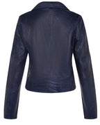 Womens Classic Leather Brando Biker Jacket-Loughton