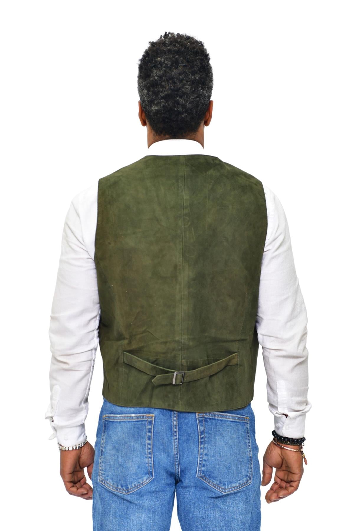 Mens Classic Goat Suede Leather Waistcoat-Norwich