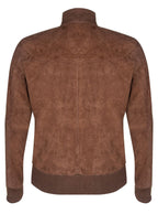 Mens Suede Leather MA-1 Varsity Bomber Jacket
