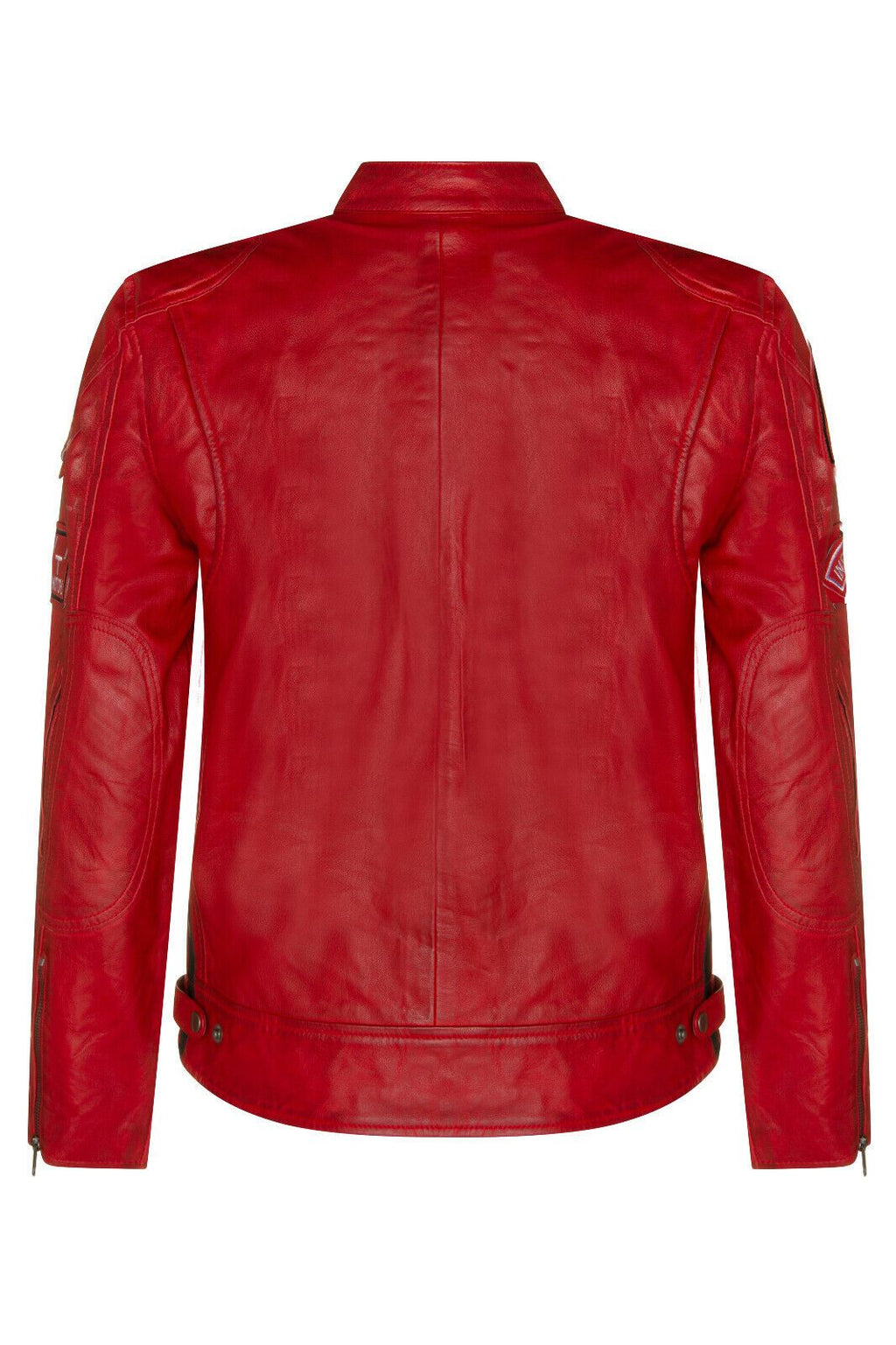Mens Racing Leather Biker Jacket-Portland