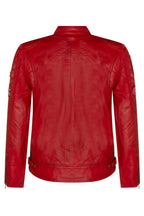 Mens Racing Leather Biker Jacket-Portland