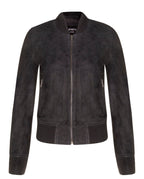 Womens Classic MA-1 Suede Bomber Jacket-Newbury