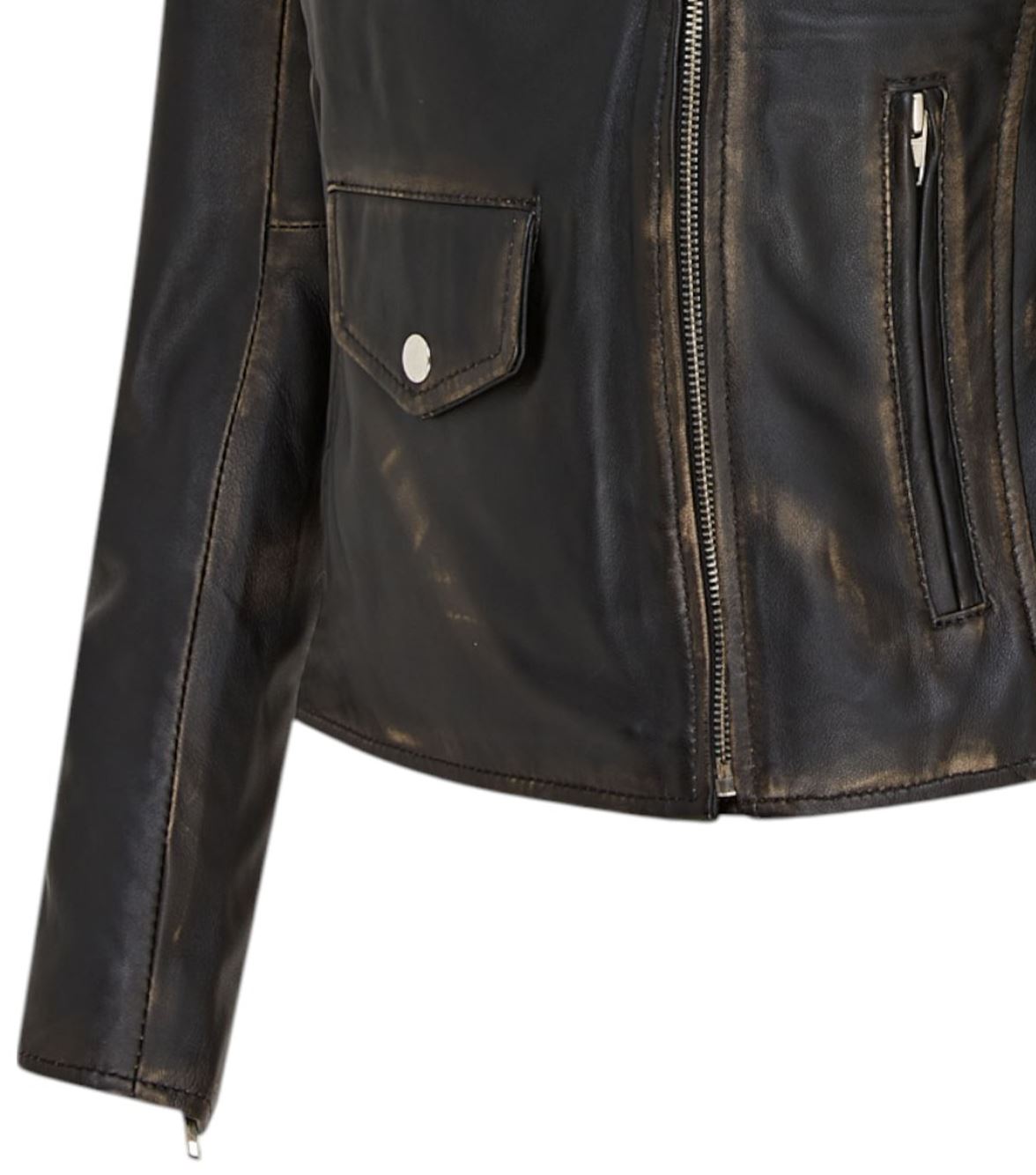 Women's Classic Brando Biker Leather Jacket - Broome