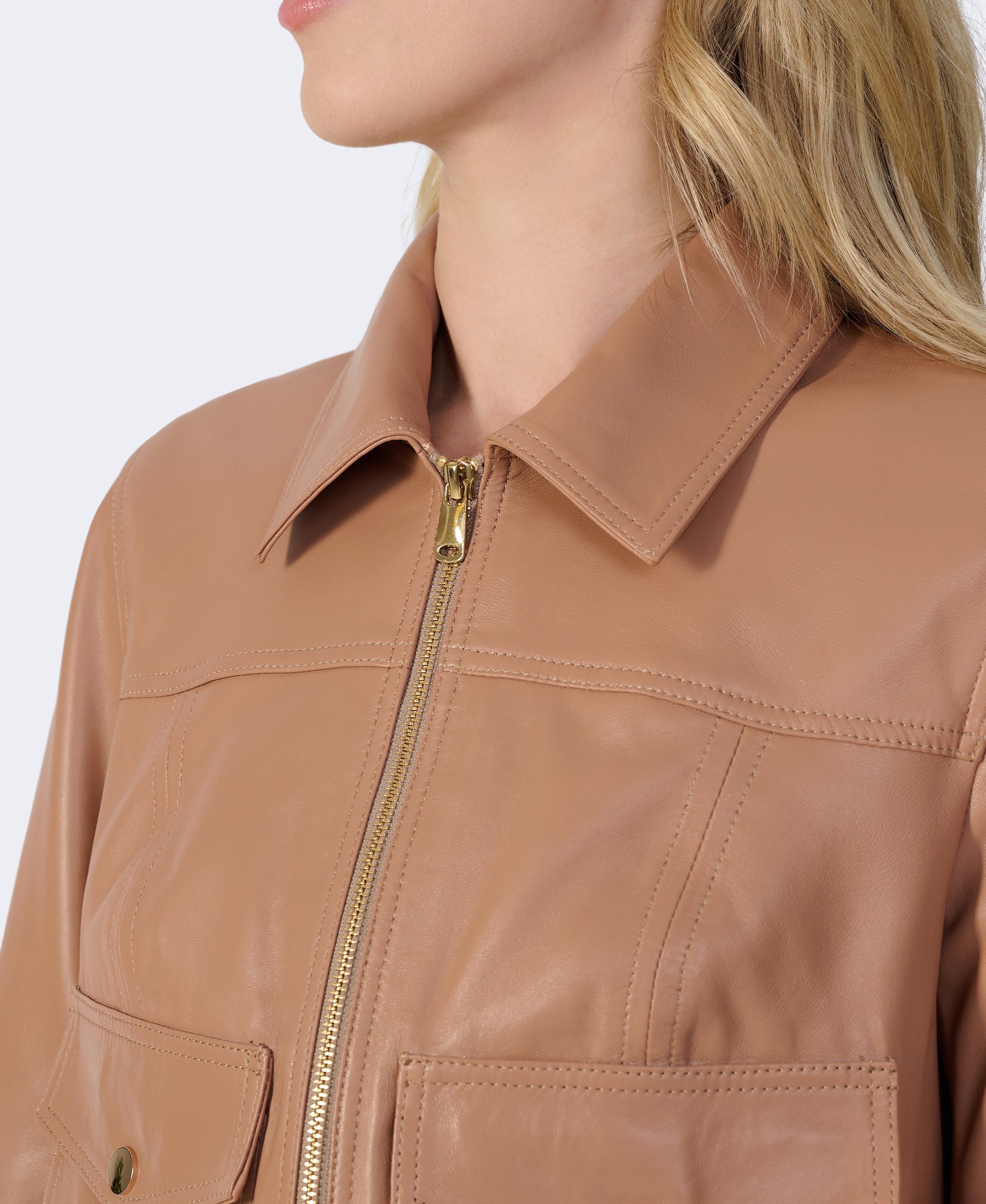 Flora Leather Jacket