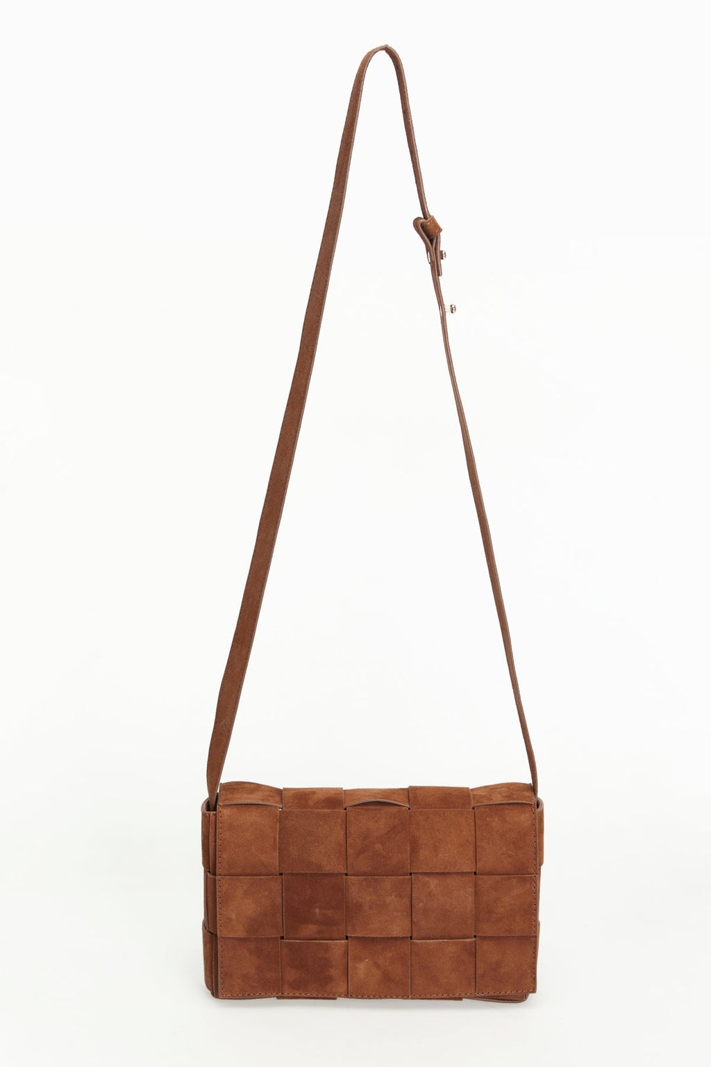 Hoxton Tan Woven Suede Handbag