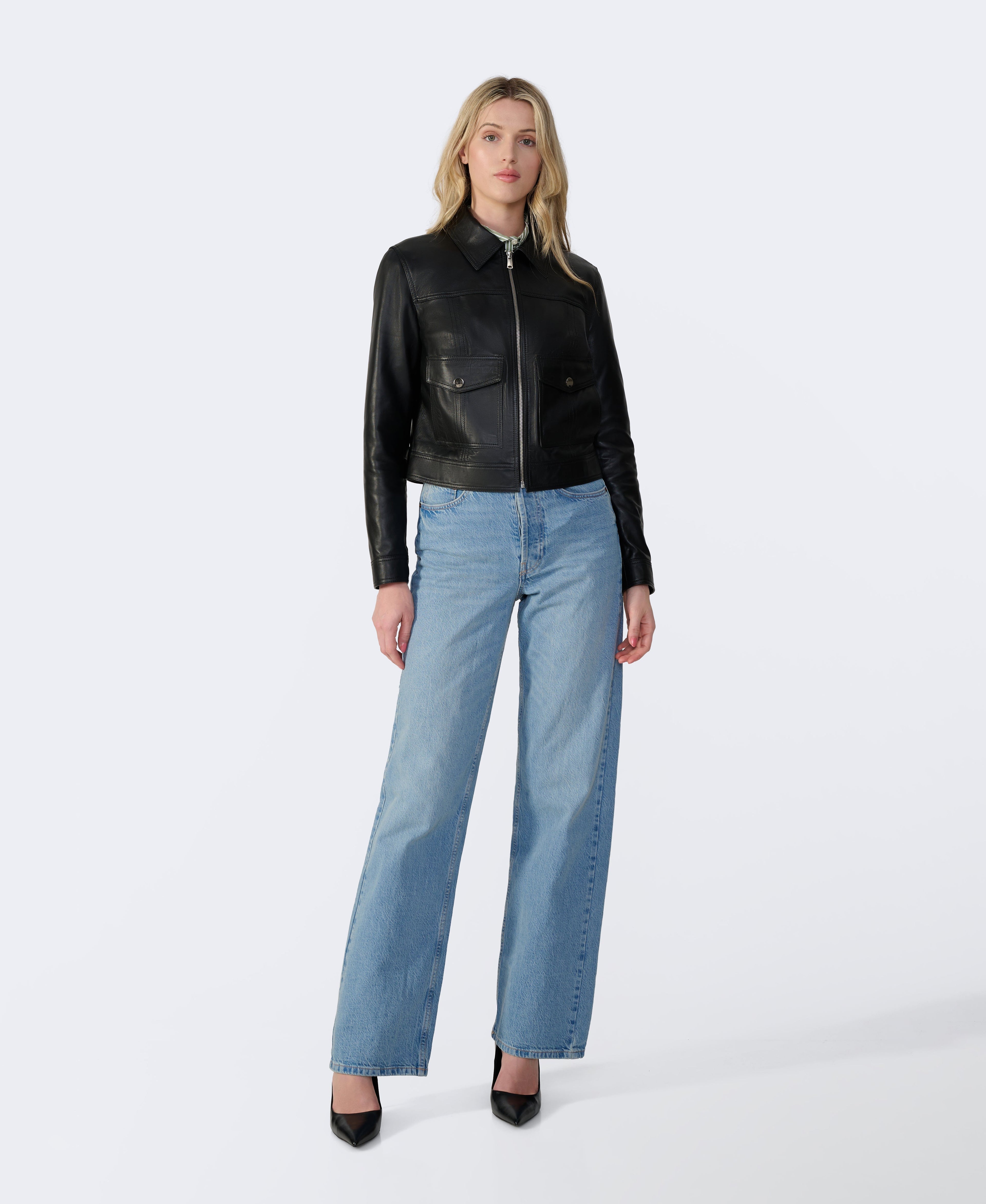 Flora Leather Jacket
