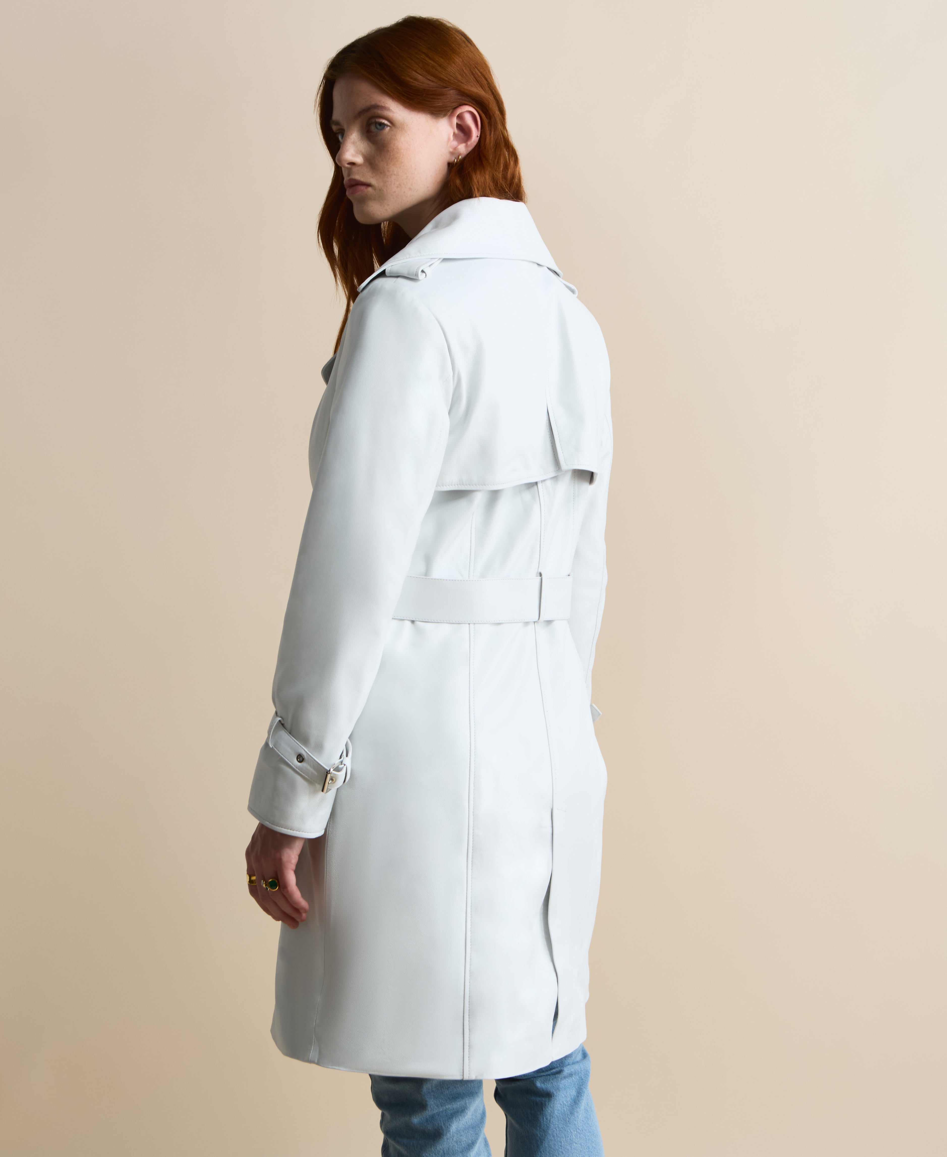 Soho Leather Trench Coat