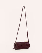Harley Burgundy Woven Leather Handbag