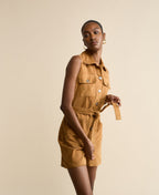 Alina Suede Romper