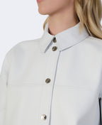 Frankie Leather Shirt Jacket