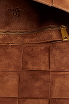 Hoxton Tan Woven Suede Handbag