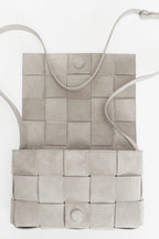 Hoxton Beige Woven Suede Handbag