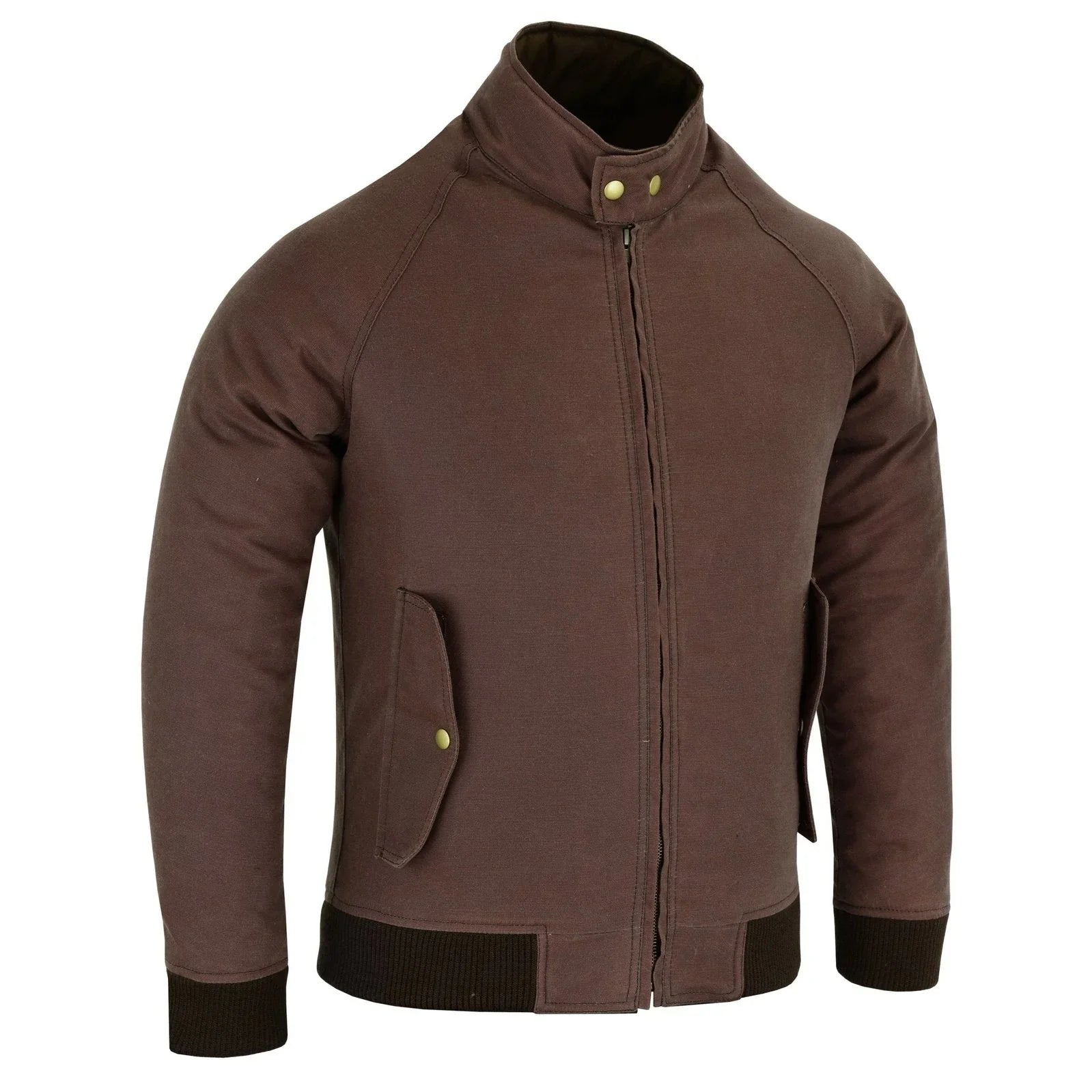 Gallanto Wax Cotton Armoured Bomber Jacket Waterproof Biker Motorcycle