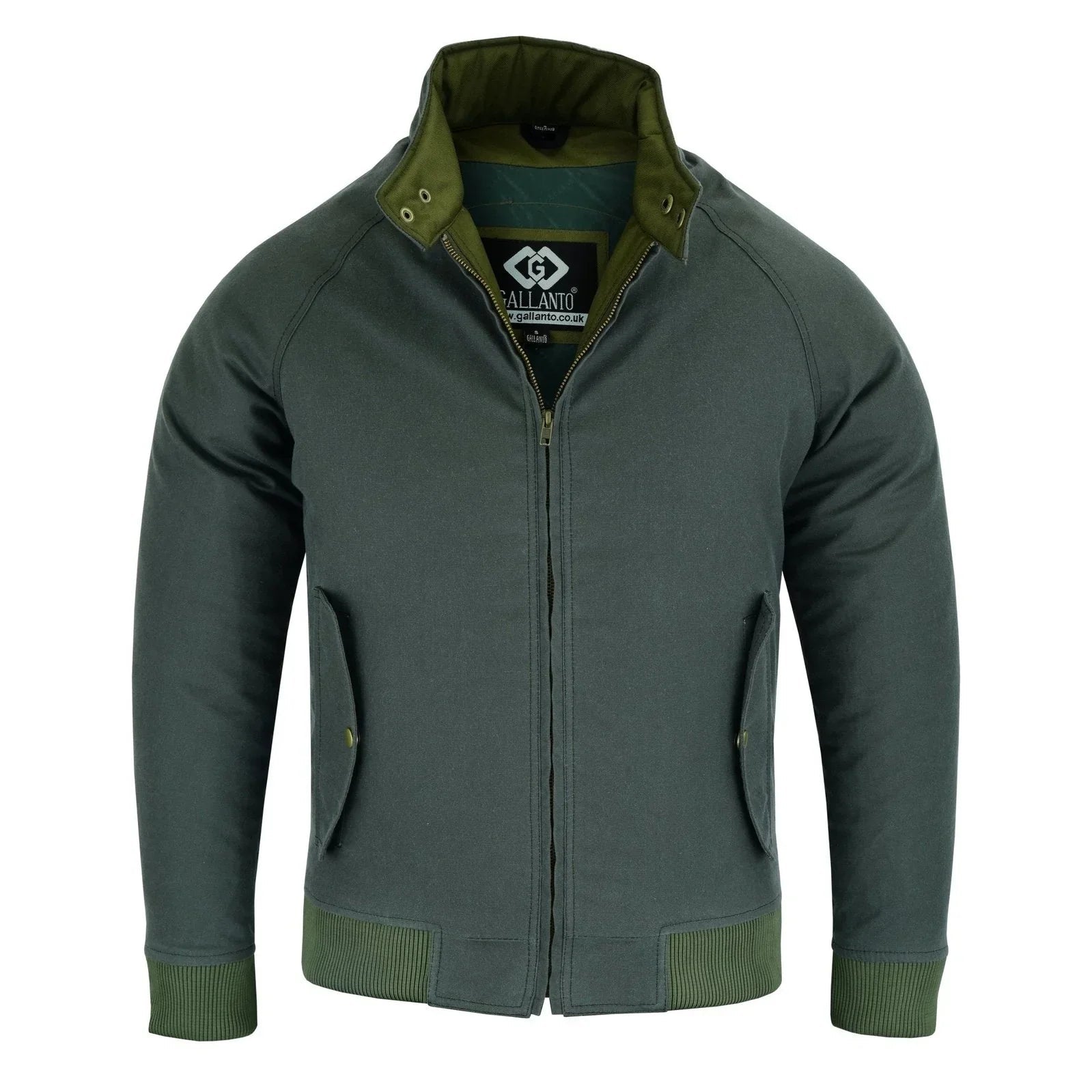 Gallanto Wax Cotton Armoured Bomber Jacket Waterproof Biker Motorcycle