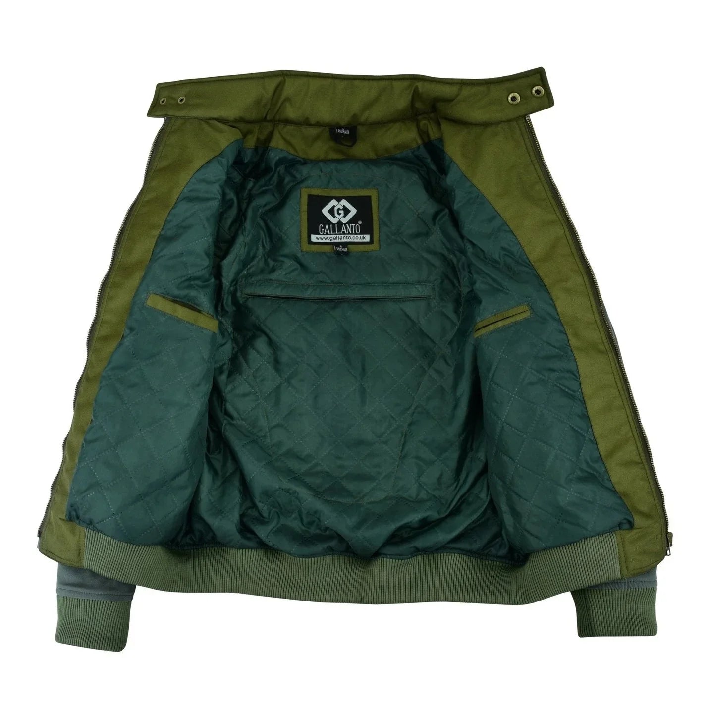Gallanto Wax Cotton Armoured Bomber Jacket Waterproof Biker Motorcycle