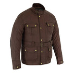 Gallanto Wax Cotton Armoured Motorcycle Motorbike Jacket Waterproof