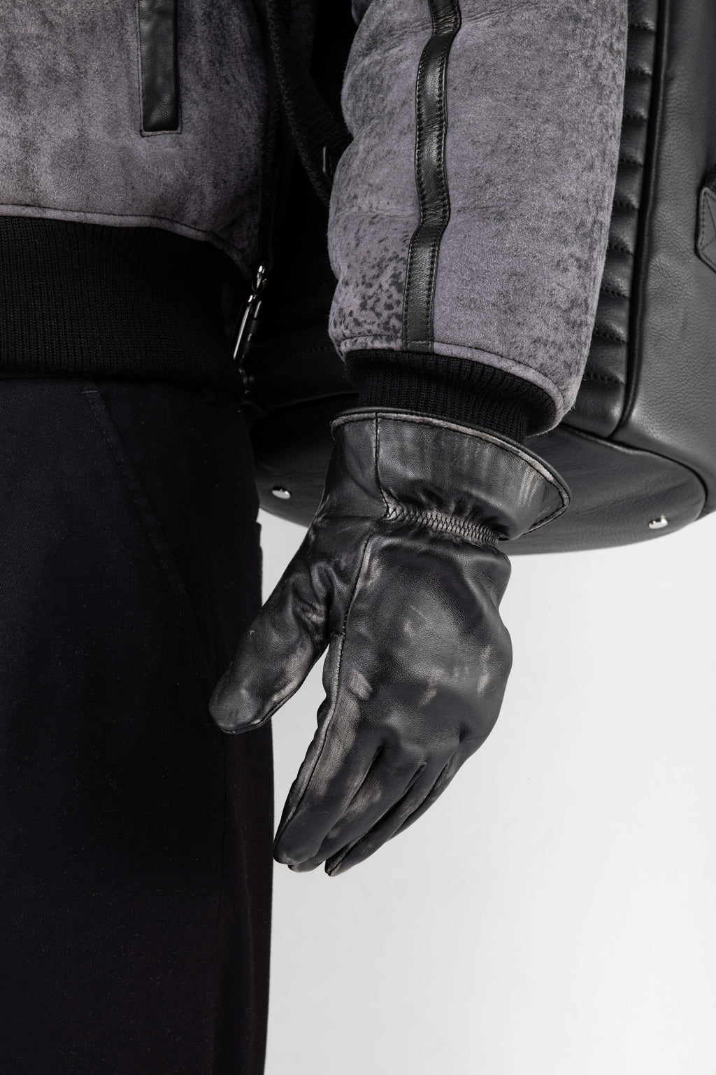 BODA Leather Gloves: Vintage Black (Man)